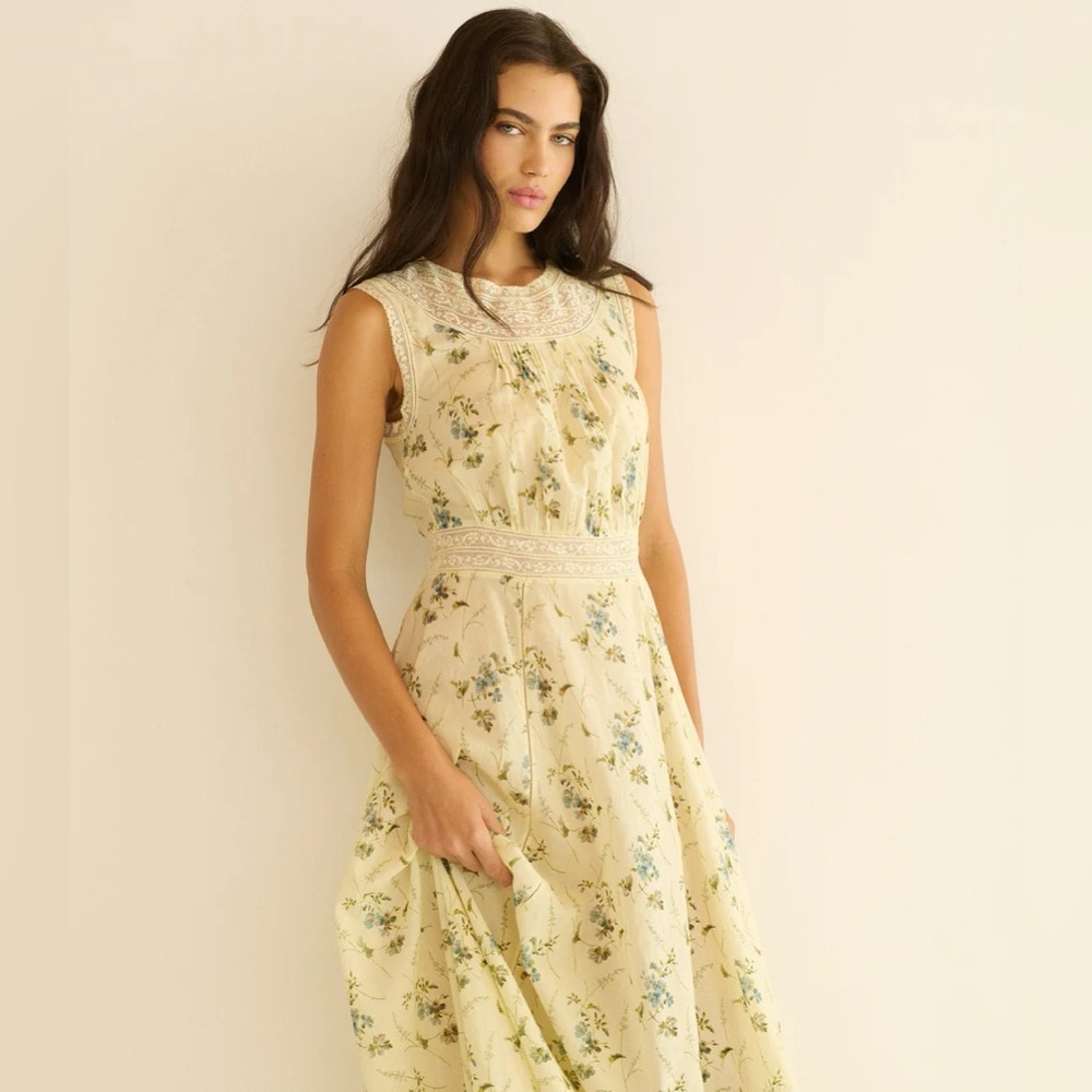 Dôen Liliane Dress in Sunshine prairie rose nwt